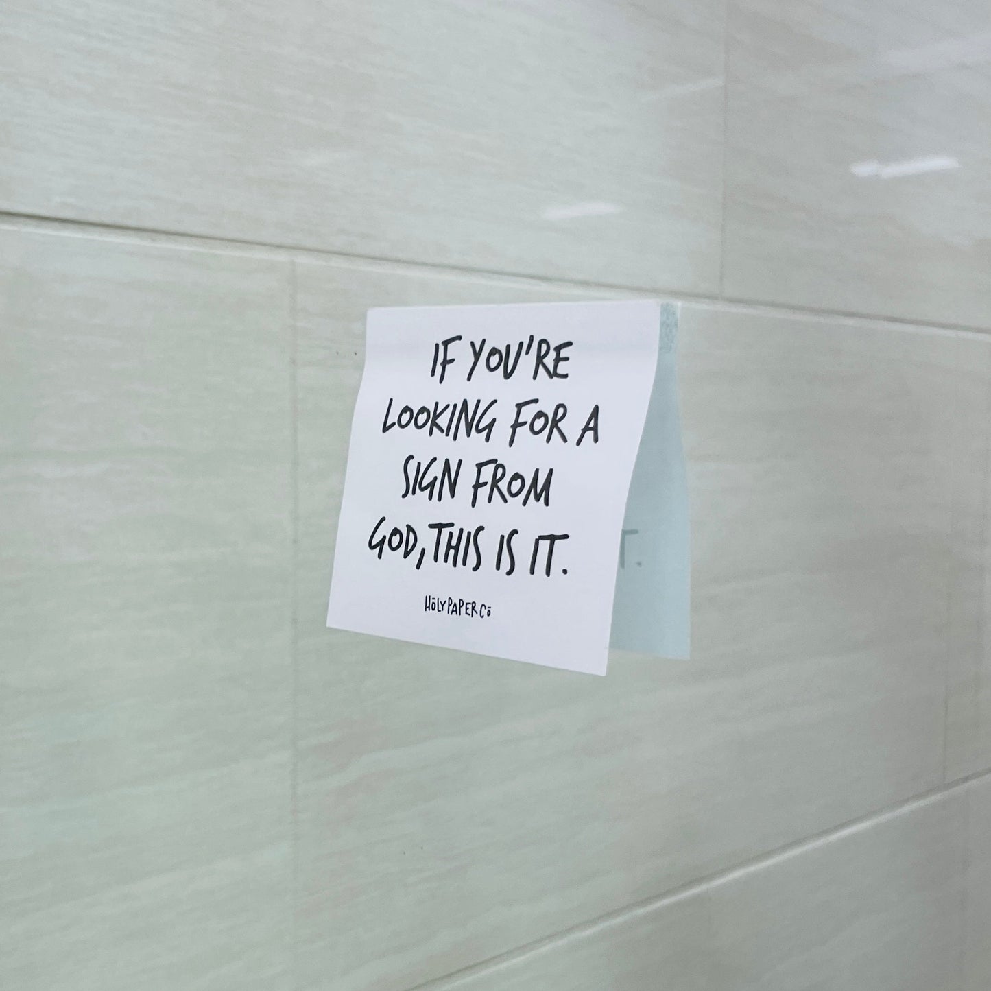 gospel tract on mirror