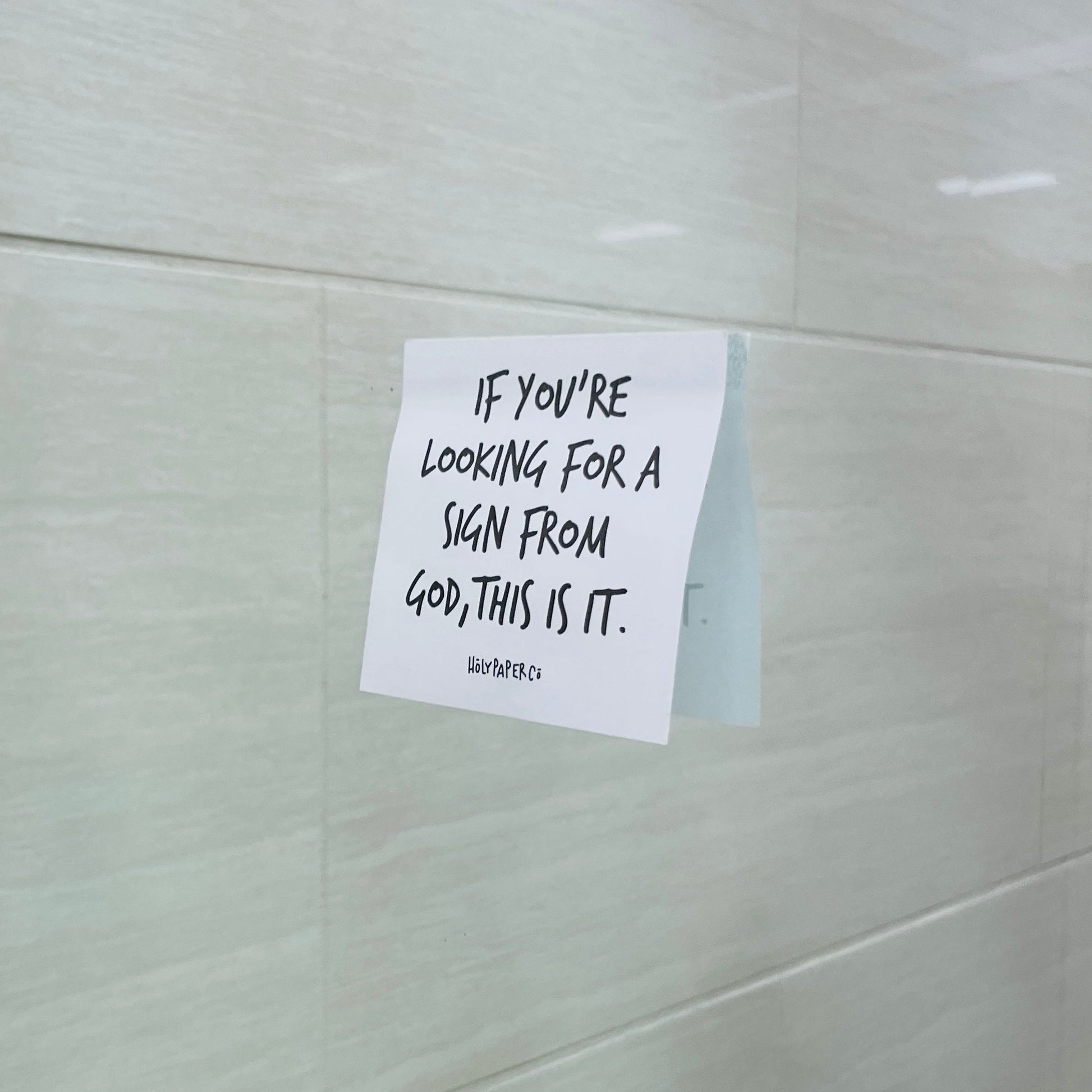 gospel tract on mirror